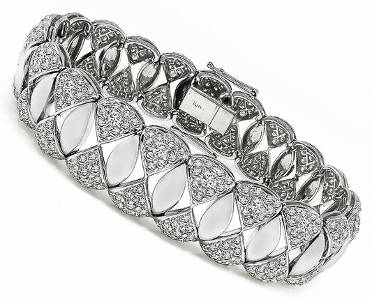 Estate 8.94ct Diamond Gold Bracelet