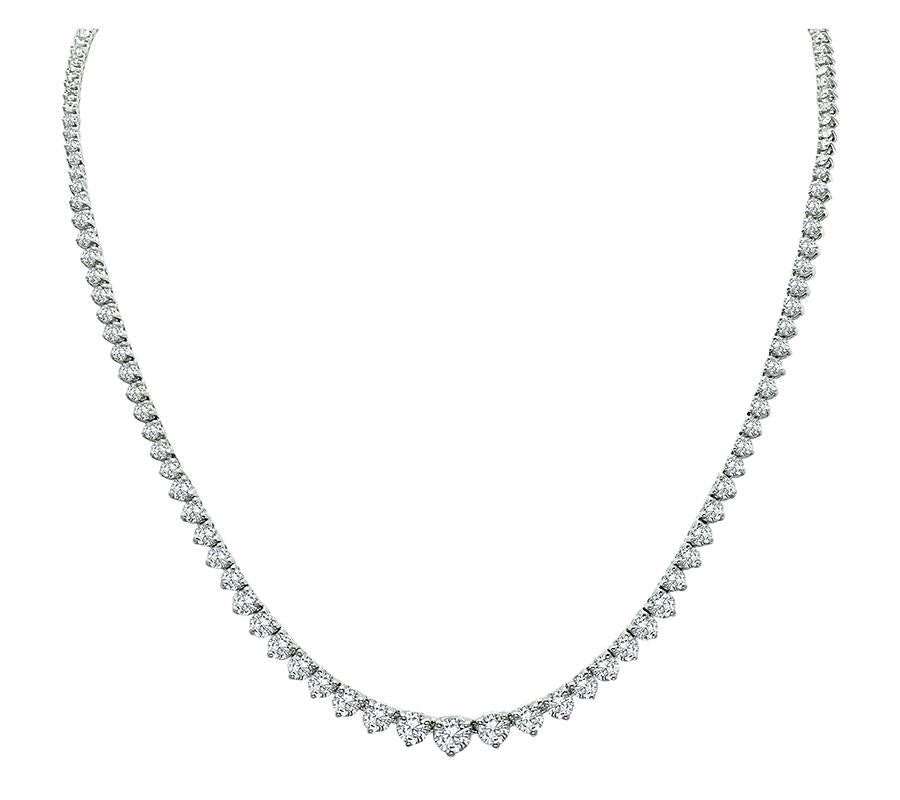 Estate 8.00ct Diamond Tennis Necklace