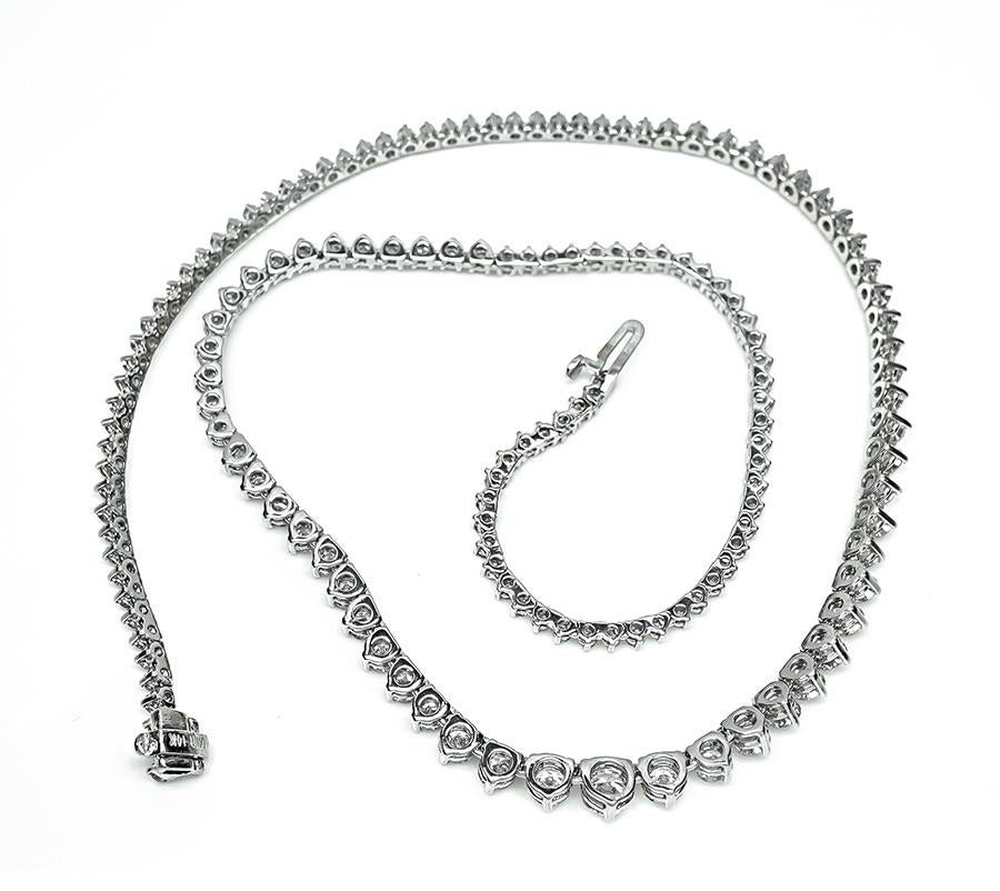 Estate 8.00ct Diamond Tennis Necklace