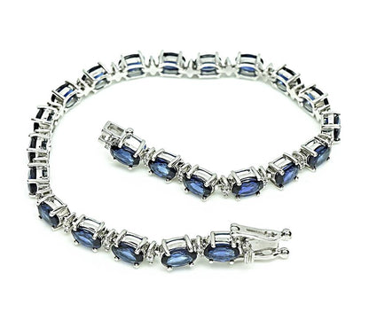 Estate 8.13ct Sapphire 0.50ct Diamond Bracelet