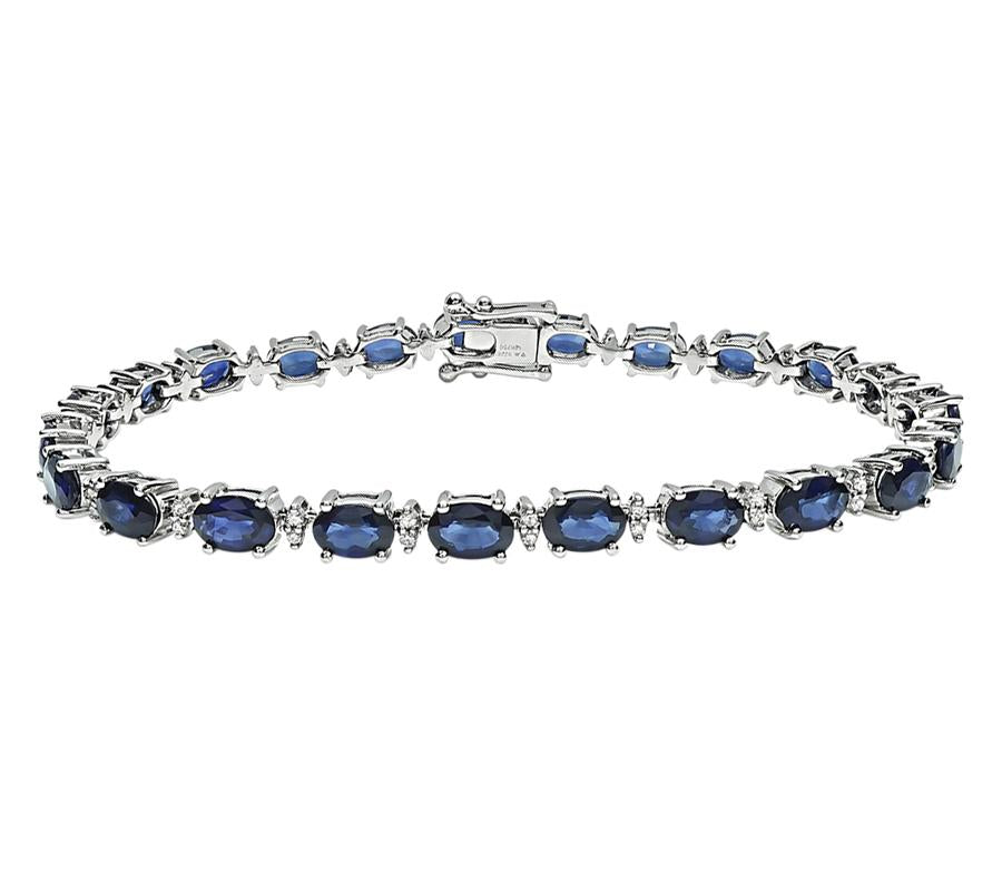 Estate 8.13ct Sapphire 0.50ct Diamond Bracelet