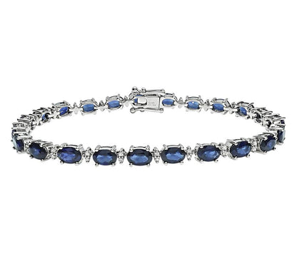 Estate 8.13ct Sapphire 0.50ct Diamond Bracelet