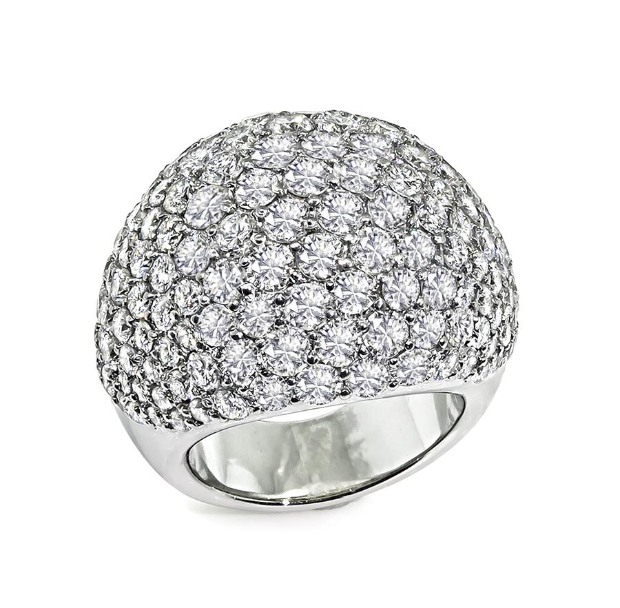 Estate 8.00ct Diamond Platinum and 18k Yellow Gold Love Ring