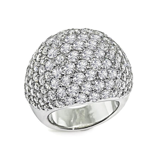 Estate 8.00ct Diamond Platinum and 18k Yellow Gold Love Ring