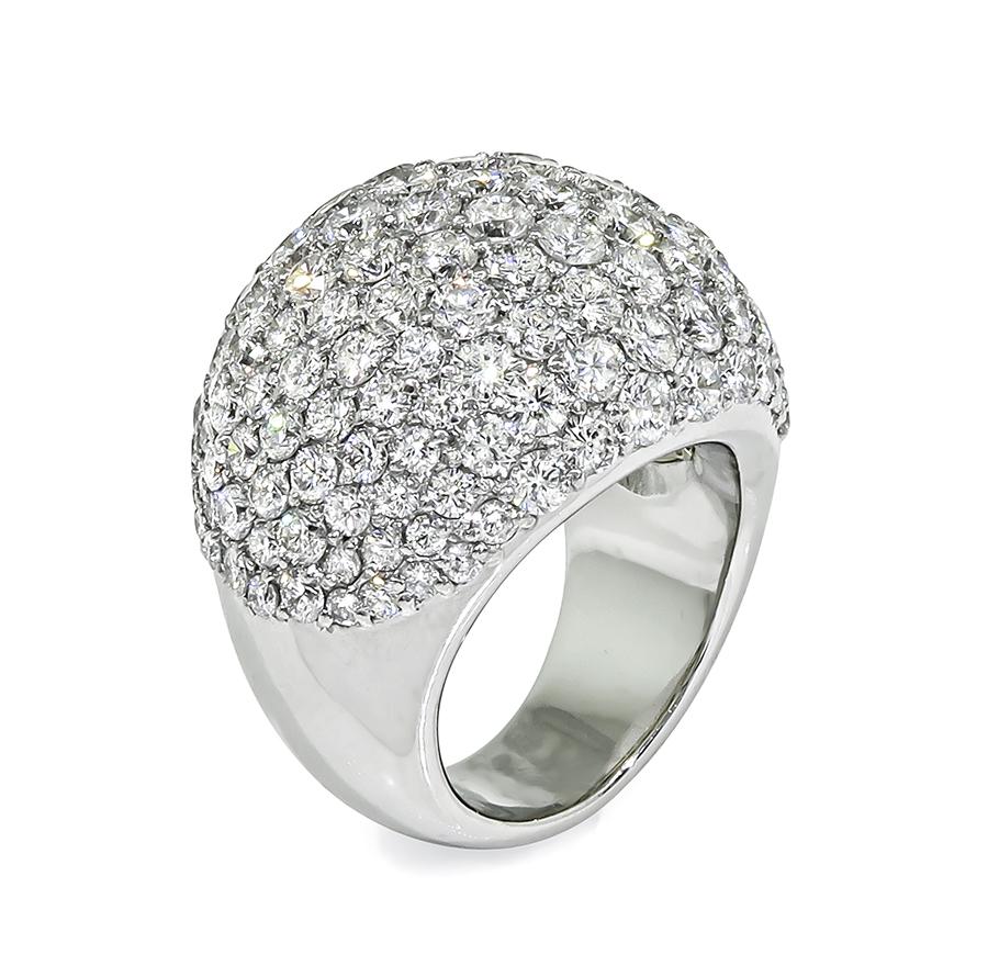 Estate 8.00ct Diamond Platinum and 18k Yellow Gold Love Ring