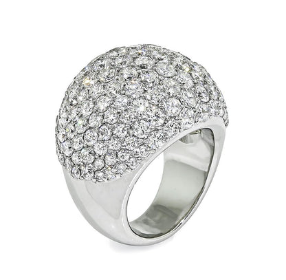 Estate 8.00ct Diamond Platinum and 18k Yellow Gold Love Ring
