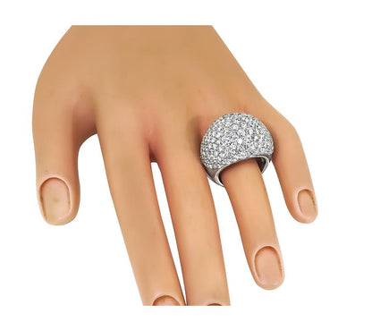 Estate 8.00ct Diamond Platinum and 18k Yellow Gold Love Ring