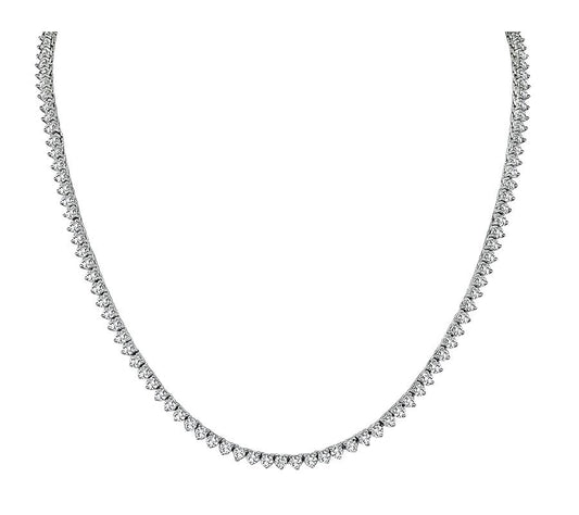8.00ct Round Cut Diamond Platinum Tennis Necklace