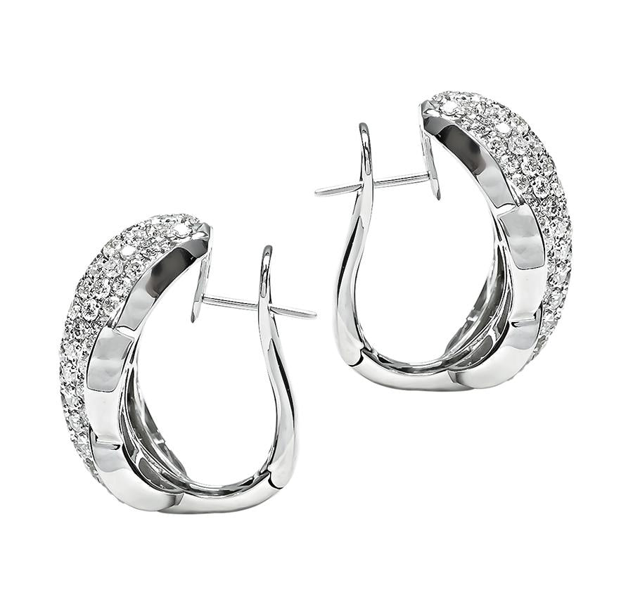 Estate 9.00ct Diamond Gold Earrings