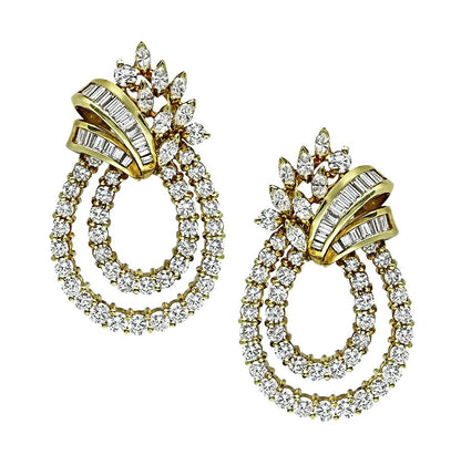 Estate 9.00ct Diamond Yellow Gold Earrings