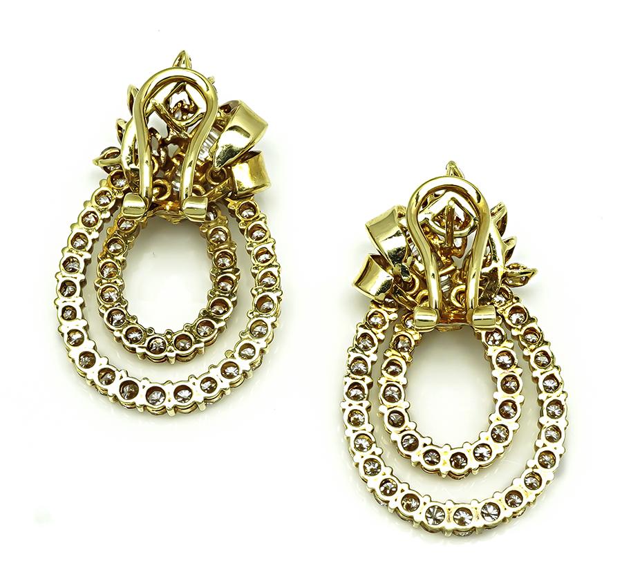 Estate 9.00ct Diamond Yellow Gold Earrings