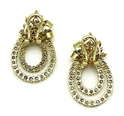 Estate 9.00ct Diamond Yellow Gold Earrings