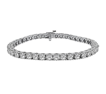 Estate 9.33ct Diamond 14k White Gold Tennis Bracelet