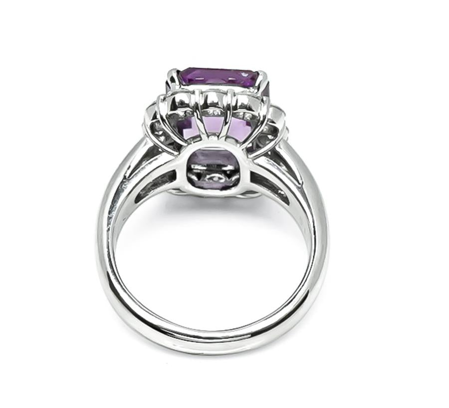 Estate GIA 4.60ct No Heat Pink Sapphire 1.19ct Diamond Engagement Ring