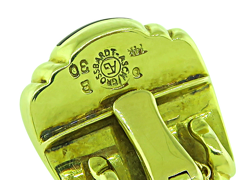 Estate Asch Grossbardt Diamond Gemstone Inlay Gold Pendant Necklace