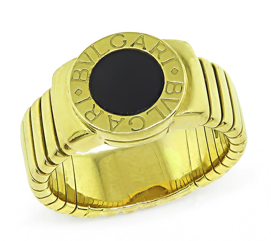 Bvlgari Onyx Gold Ring