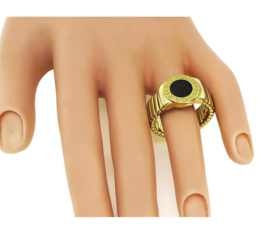 Bvlgari Onyx Gold Ring