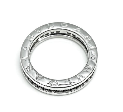 Estate Bvlgari 0.60ct Diamond 18k White Gold B.Zero1 Band