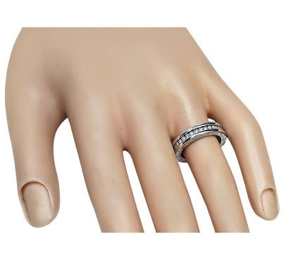 Estate Bvlgari 0.60ct Diamond 18k White Gold B.Zero1 Band