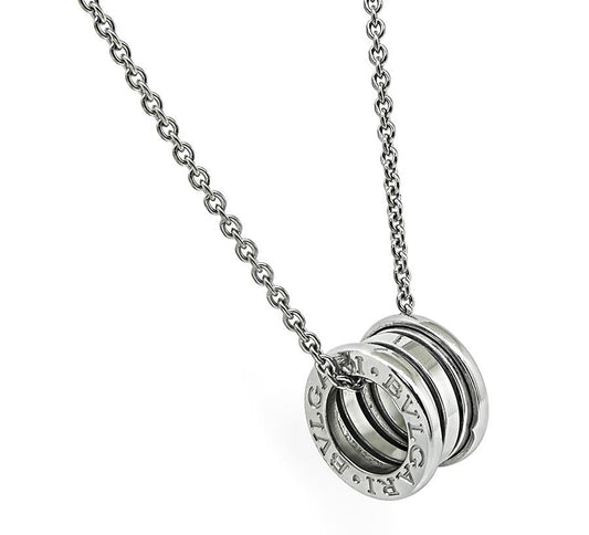 Estate Bvlgari B.Zero 18k White Gold Pendant Necklace