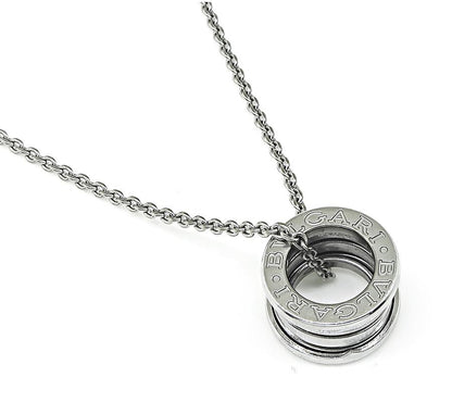 Estate Bvlgari B.Zero 18k White Gold Pendant Necklace