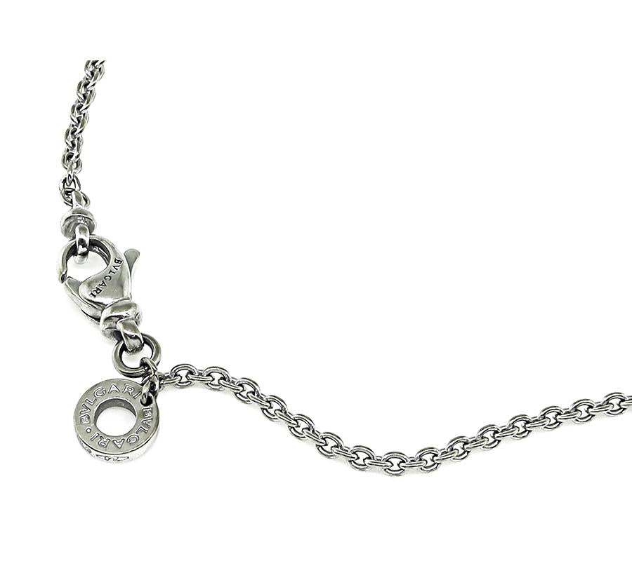 Estate Bvlgari B.Zero 18k White Gold Pendant Necklace