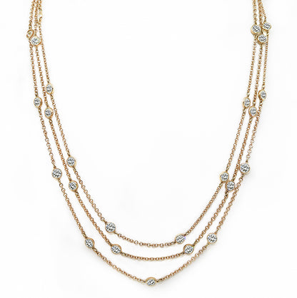 Estate 10.00ct Diamond By The-Yard Necklace