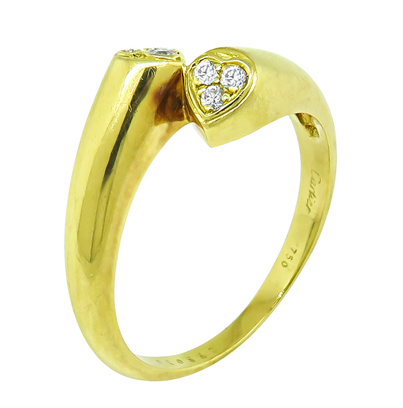 Estate Cartier Diamond Gold Ring