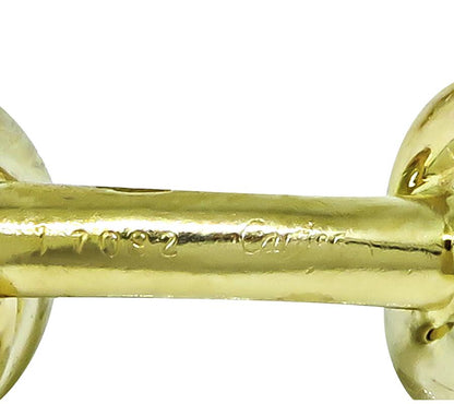 Estate Cartier Three Tone 18k Gold Knot Cufflinks