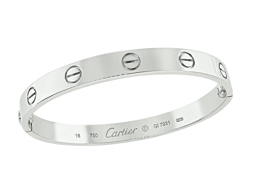 Cartier White Gold Love Bangle