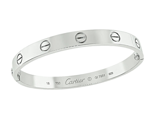 Cartier White Gold Love Bangle