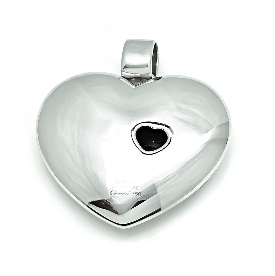 Estate Chopard 0.75ct Diamond Heart Pendant