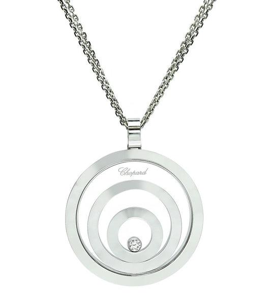 Estate Chopard Diamond Happy Spirit Pendant Necklace
