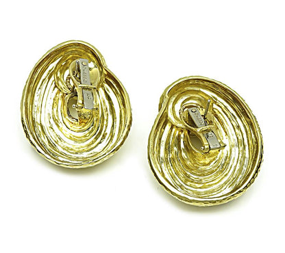 Estate David Webb Gold Earrings