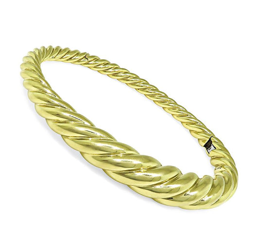 Estate David Yurman 18k Yellow Gold Bangle