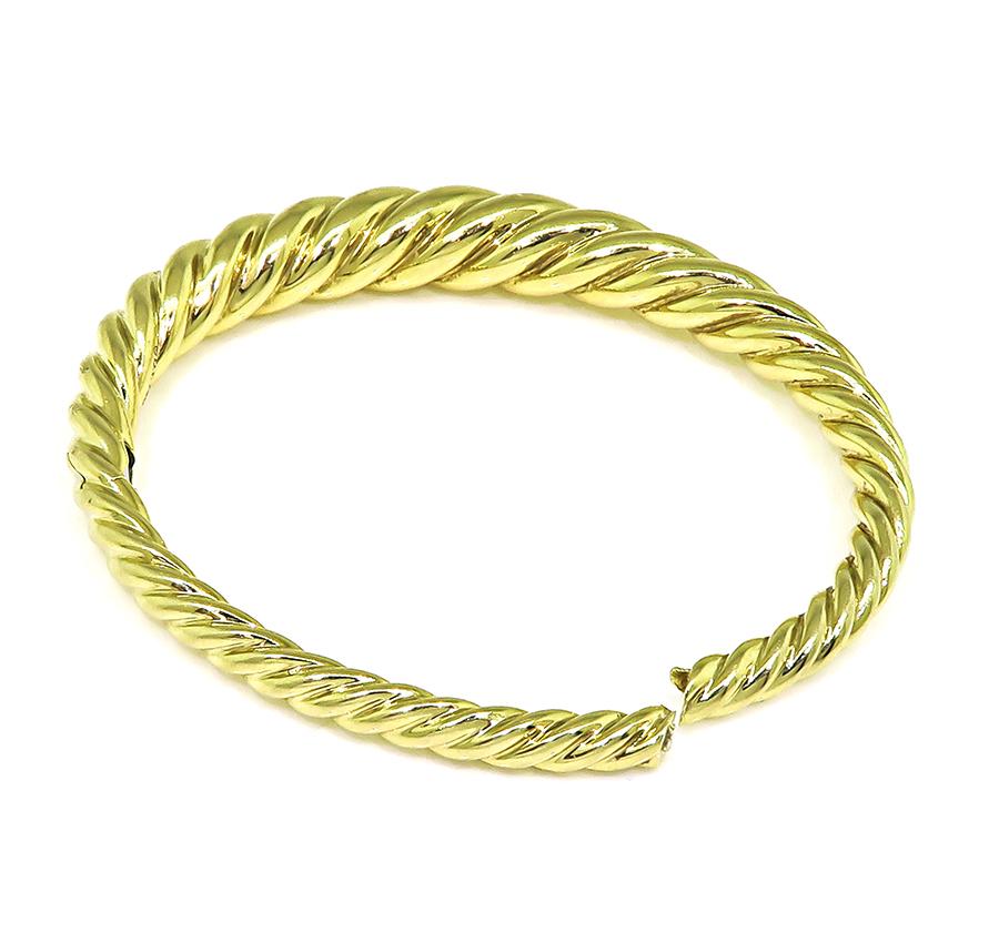 Estate David Yurman 18k Yellow Gold Bangle