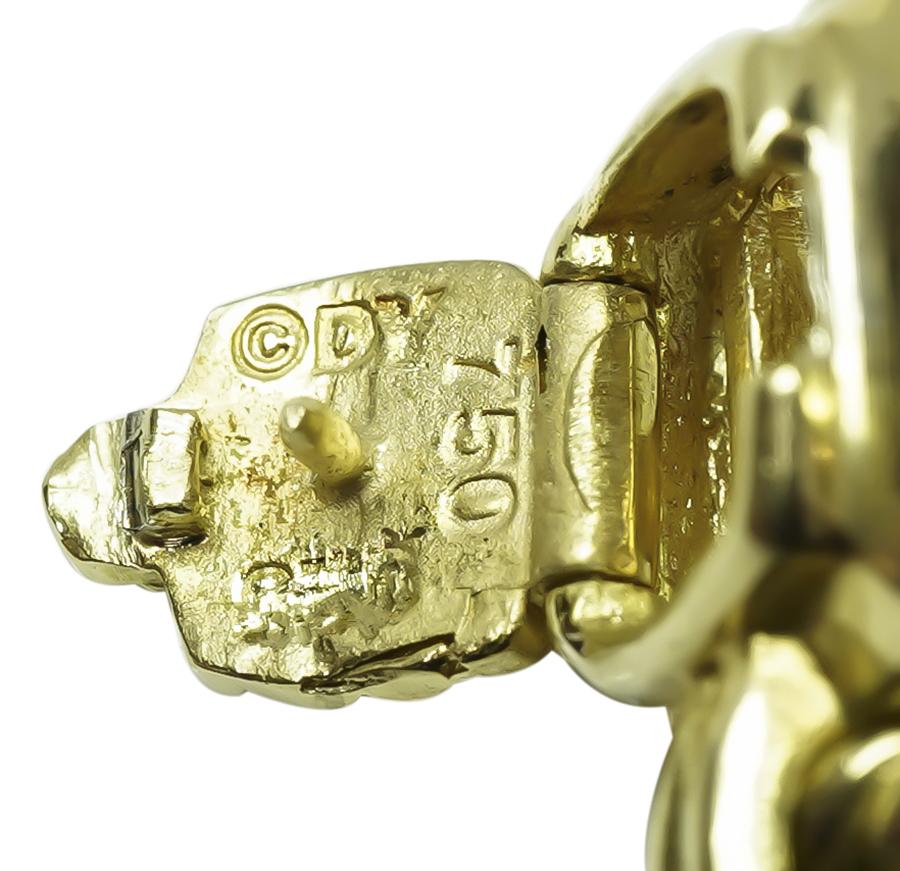 Estate David Yurman 21.00ct Citrine 1.00ct Diamond Gold Bracelet