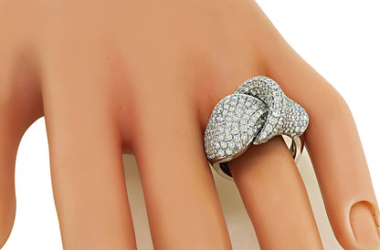 Estate 4.50ct Diamond White Gold Ring