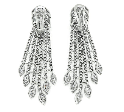 Estate 6.50ct Diamond Drop Earrings