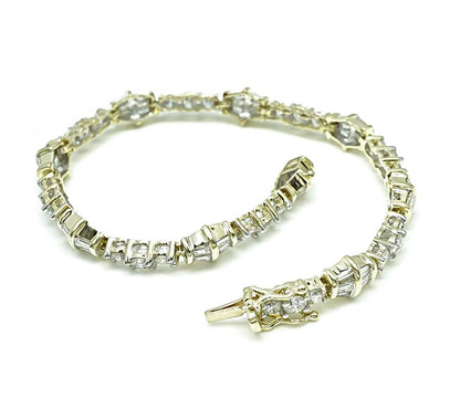 Estate 6.00ct Diamond 14k Yellow Gold Bracelet