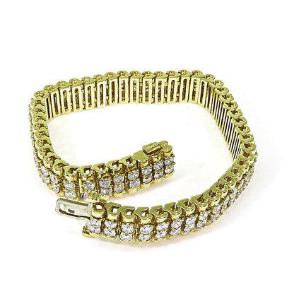 Estate 8.50ct Diamond 14k Yellow Gold Bracelet