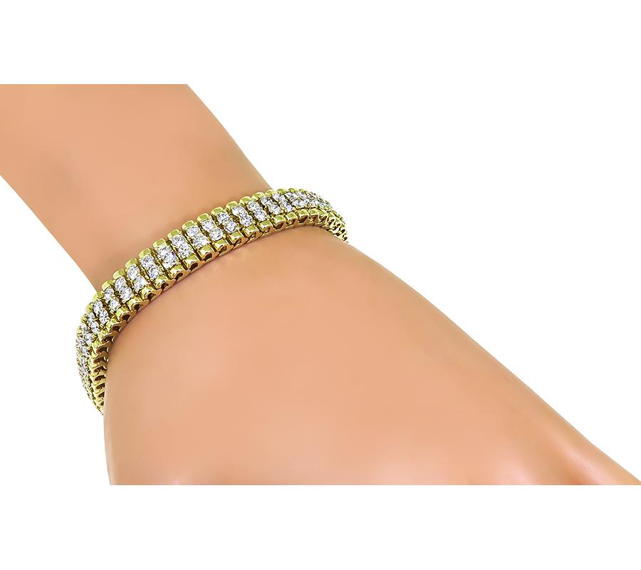 Estate 8.50ct Diamond 14k Yellow Gold Bracelet