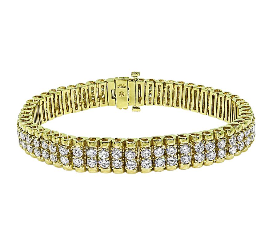 Estate 8.50ct Diamond 14k Yellow Gold Bracelet