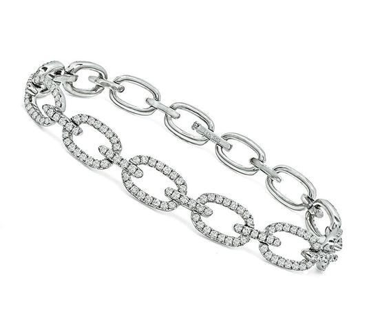 Estate 5.00ct Diamond Gold Bracelet