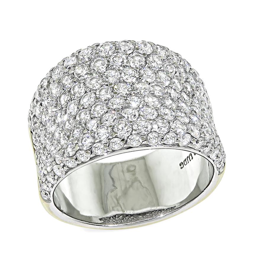 Estate 4.00ct Diamond 18k White Gold Ring