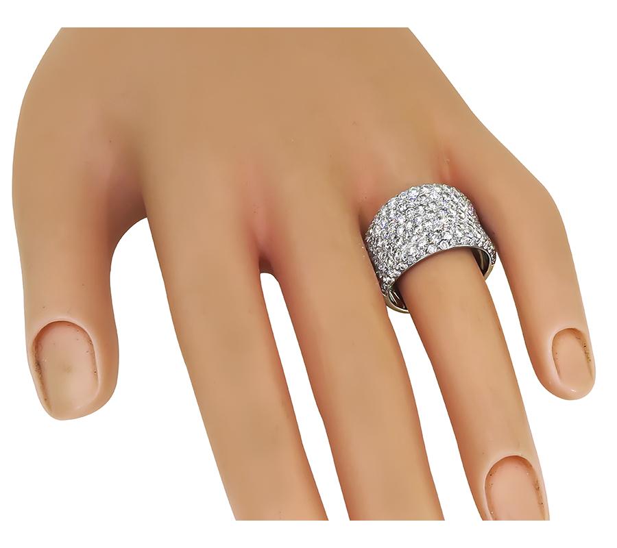Estate 4.00ct Diamond 18k White Gold Ring