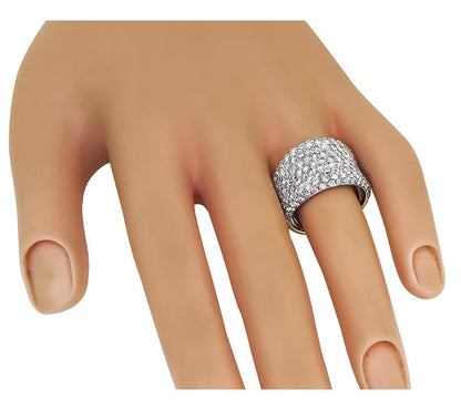 Estate 4.00ct Diamond 18k White Gold Ring