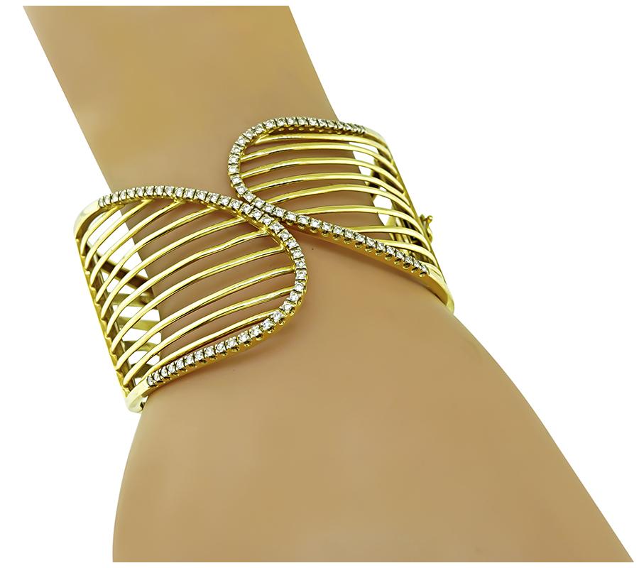 1.50ct Diamond Gold Bangle
