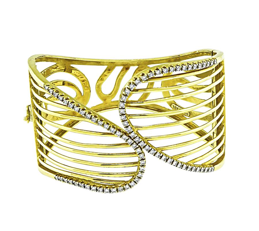 1.50ct Diamond Gold Bangle