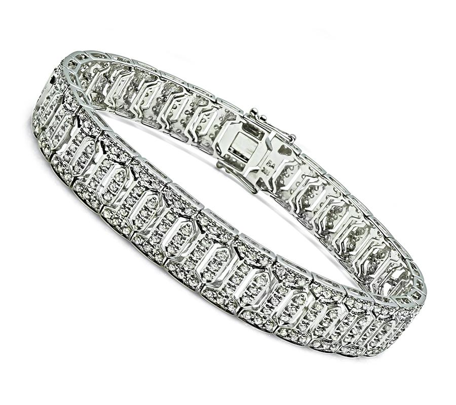 Estate 5.50ct Diamond Gold Bracelet